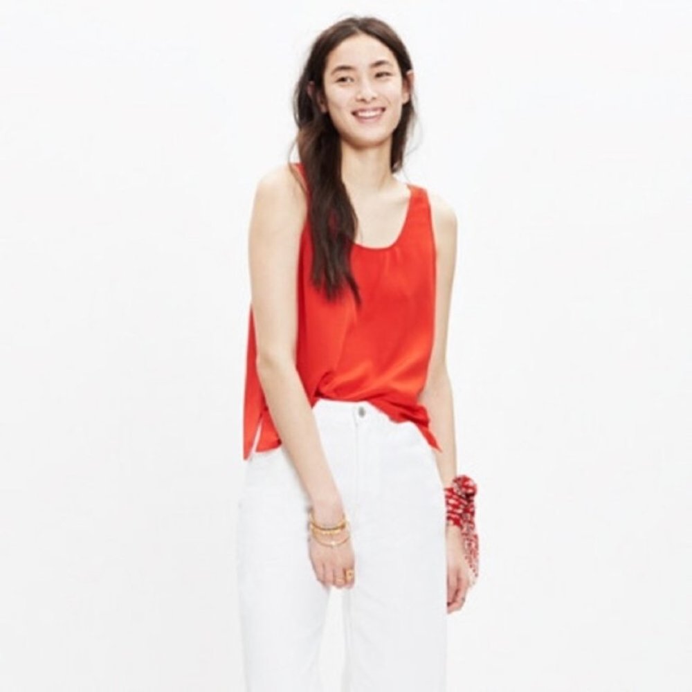 Madewell 100% Silk Sundown Tank | XXS